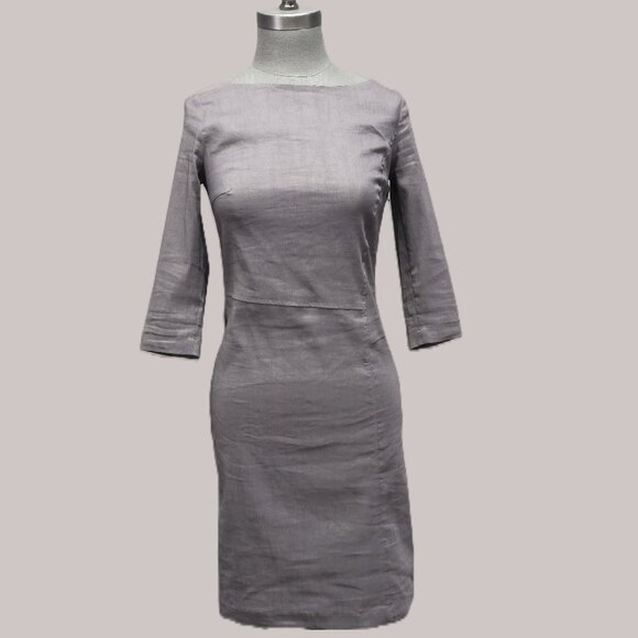 Sarah Pacini 3/4 sleeve Linen Dress - Picture 1 of 4